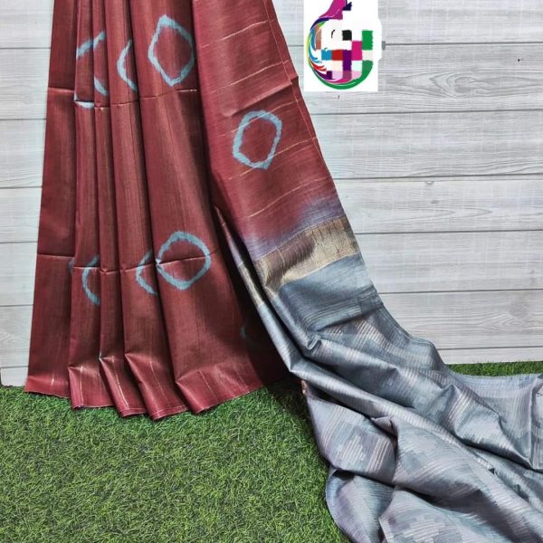 Batik print silk saree