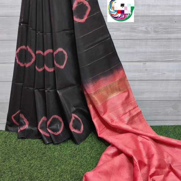 Batik print silk saree
